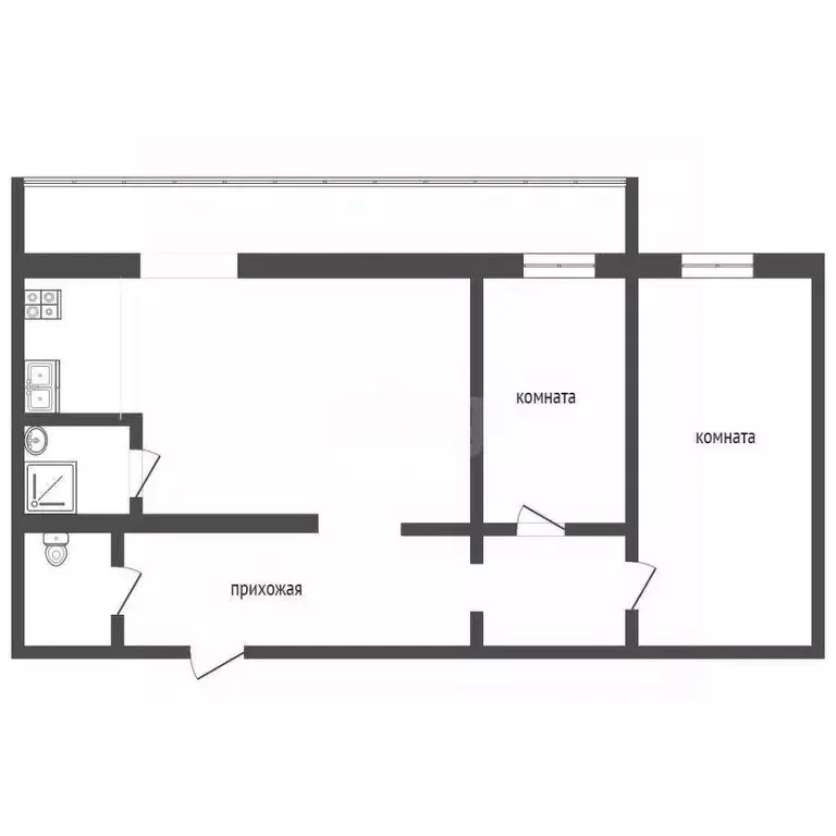 2-к кв. Крым, Бахчисарай ул. Панфилова, 28 (52.1 м) - Фото 2