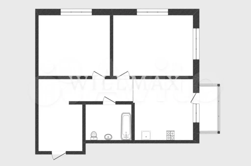 2-к. квартира, 50 м, 16/24 эт. - Фото 0