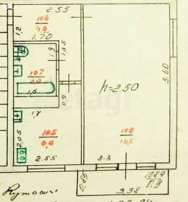 1-комнатная квартира: Казань, улица Ахтямова, 30 (33 м) - Фото 1