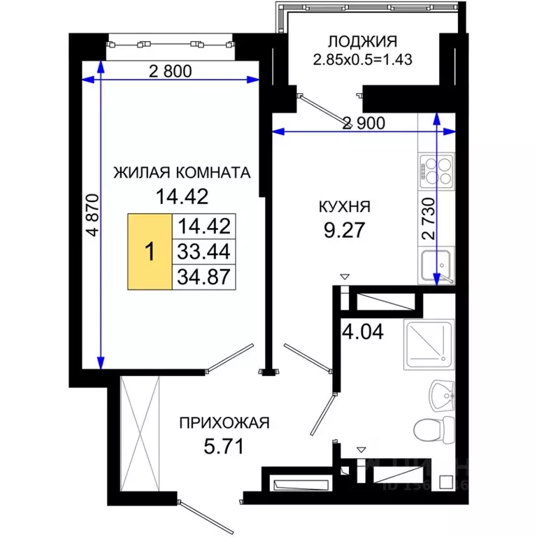 1-к кв. Ростовская область, Ростов-на-Дону Нефтекачка кв-л, Октябрь ... - Фото 0