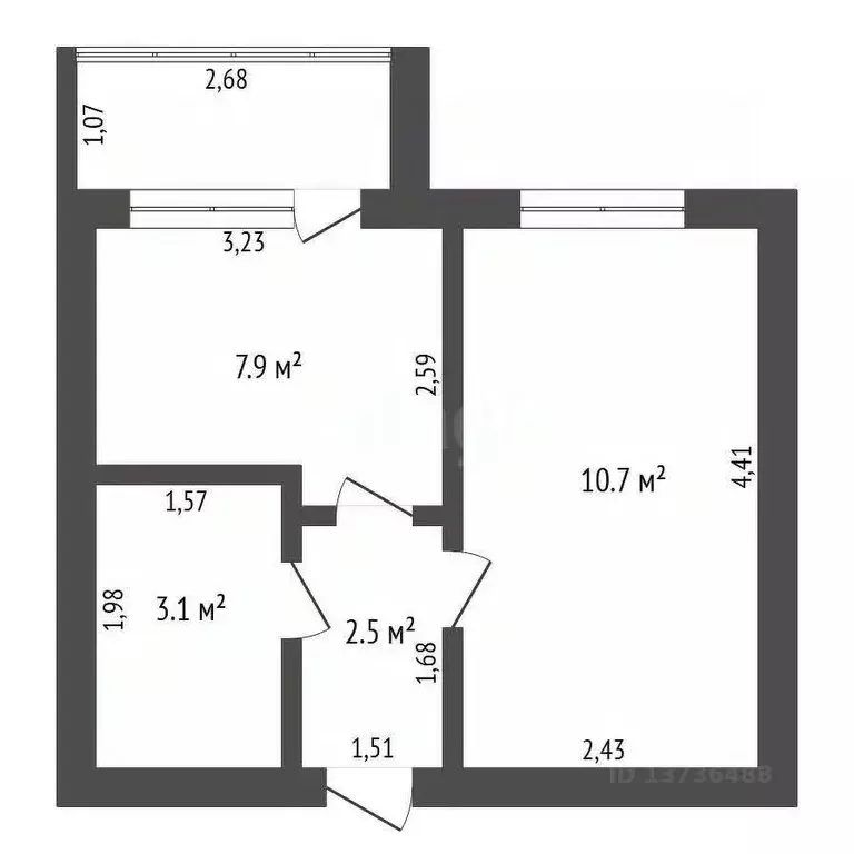 1-к кв. Амурская область, Благовещенский район, с. Чигири Октябрьская ... - Фото 2