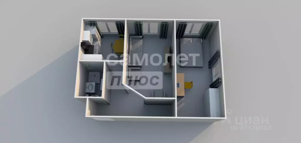 2-к кв. Московская область, Ступино городской округ, Михнево пгт ул. ... - Фото 2