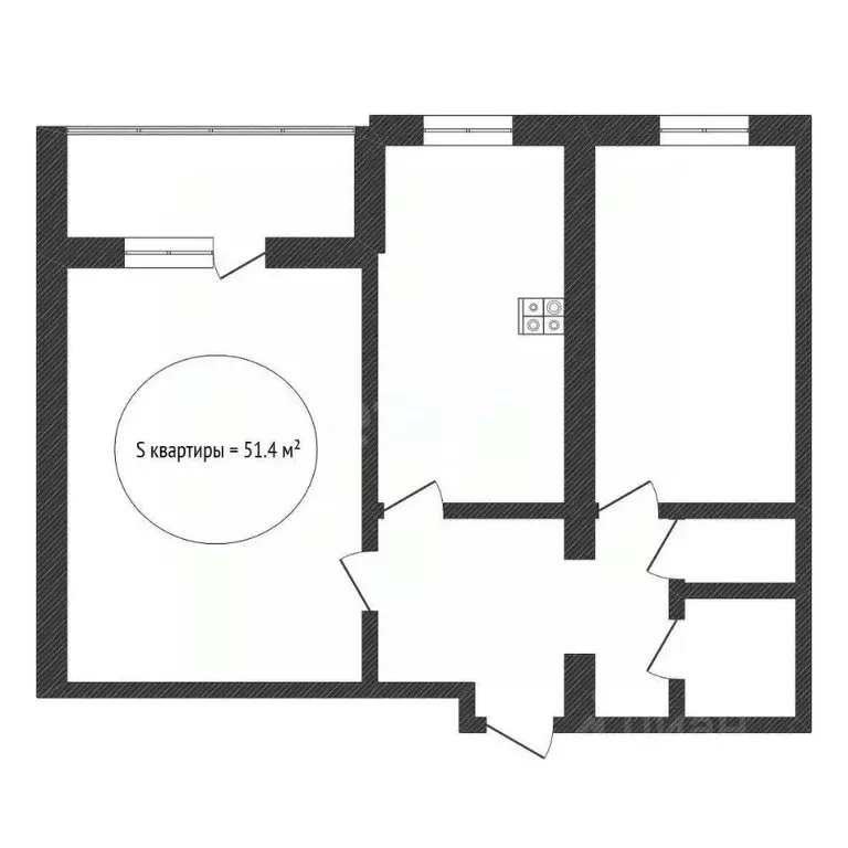 2-к кв. Нижегородская область, Нижний Новгород Мещерское Озеро ... - Фото 2