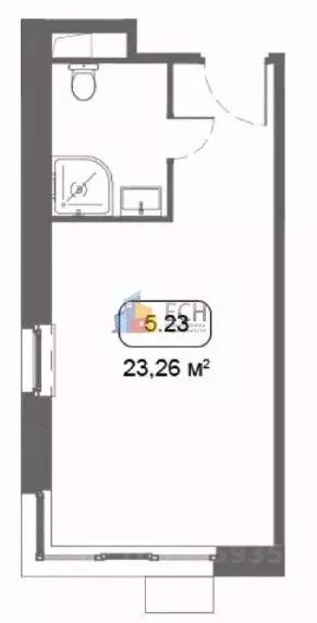 Студия Москва Востряковское ш., 7с6 (23.5 м) - Фото 2