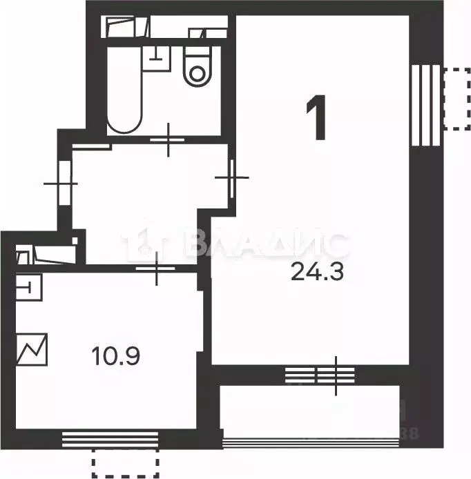 1-к кв. Москва Алтуфьевское ш., 53к2 (45.4 м) - Фото 2