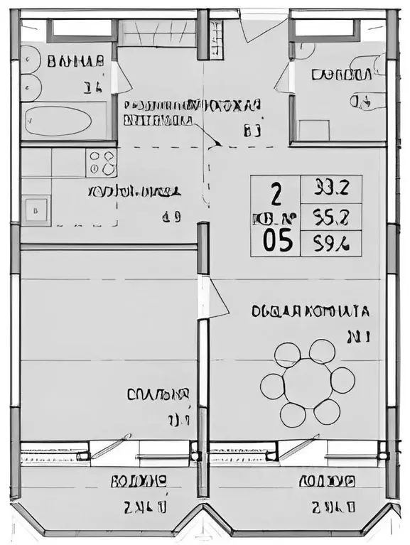 2-к кв. Тульская область, Тула Новомосковская ул., 4 (60.0 м) - Фото 1