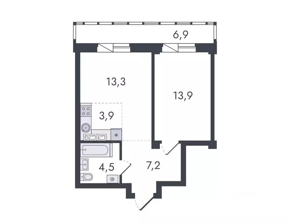 2-к кв. Кировская область, Киров ул. Чистопрудненская, 13 (49.7 м) - Фото 2