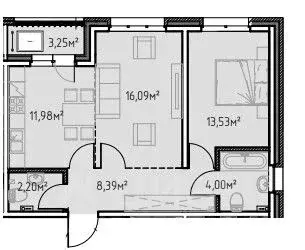 2-к кв. Иркутская область, Иркутск Иркутск-2 мкр, Зенит жилой комплекс ... - Фото 0
