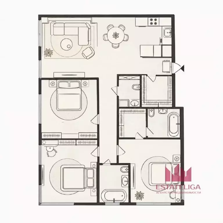 3-к кв. Москва просп. Генерала Дорохова, 39к2М (96.0 м) - Фото 2