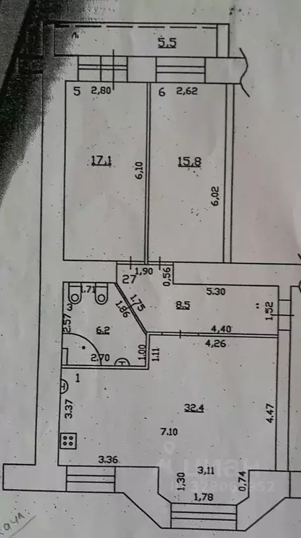 2-к кв. Самарская область, Самара просп. Карла Маркса, 31 (80.0 м) - Фото 1