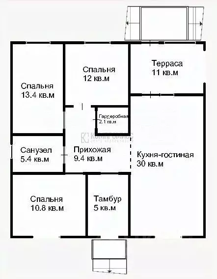 Дом в Краснодарский край, Абинск Майская ул., 10 (99 м) - Фото 1