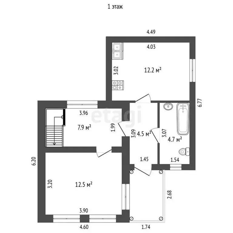 Дом в Добровское сельское поселение, СПК Дружба (61.7 м) - Фото 1