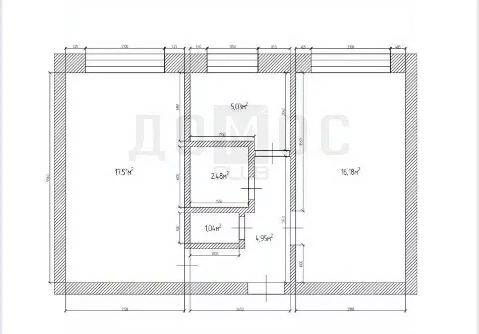 2-к кв. Курганская область, Далматовский муниципальный округ, с. ... - Фото 1