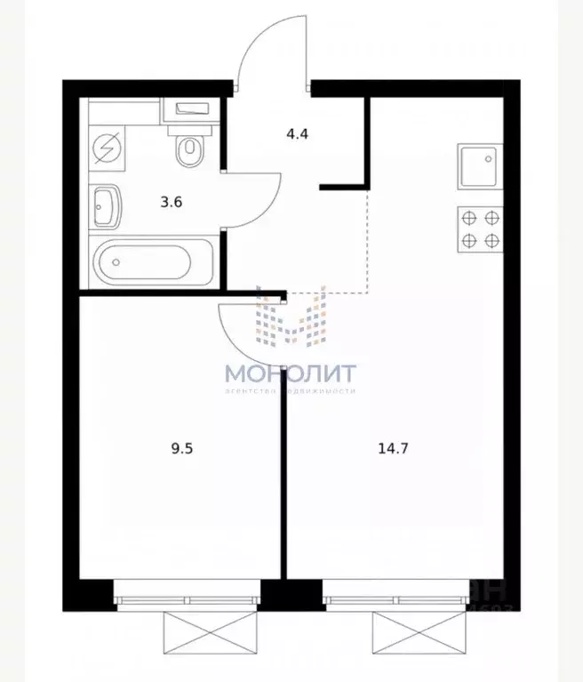 1-к кв. Москва Тагильская ул., 3к2 (31.8 м) - Фото 1