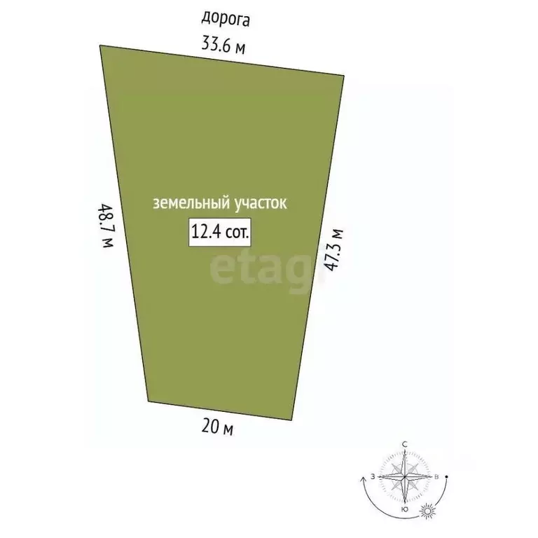 Участок в Челябинская область, Кыштым Западная ул. (12.4 сот.) - Фото 1