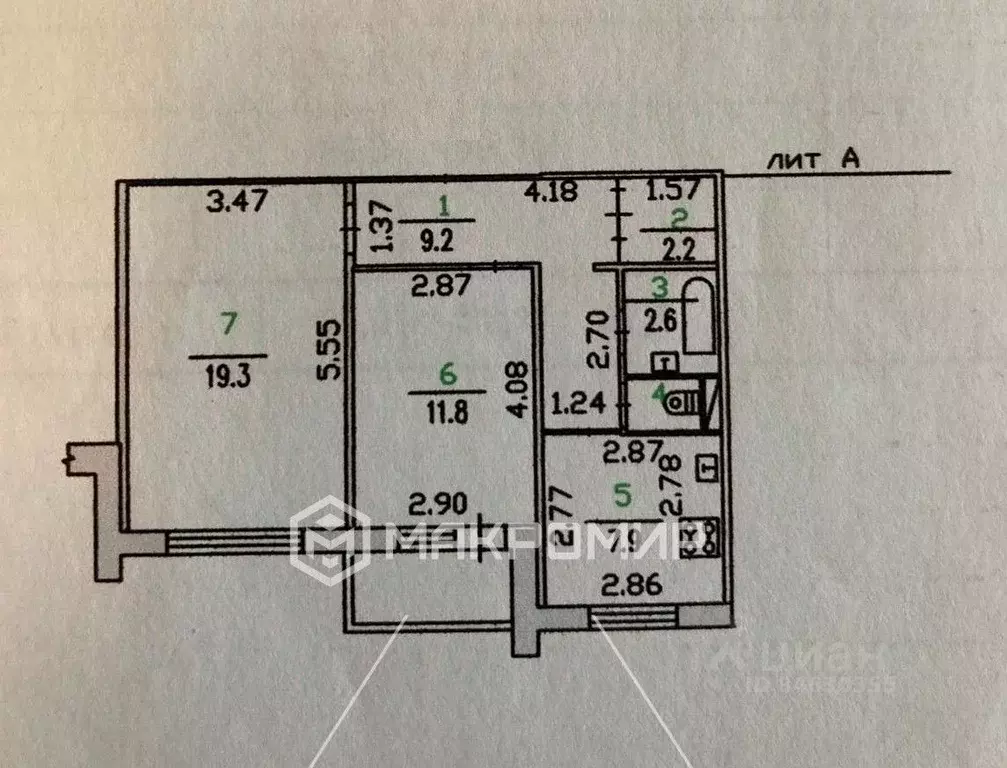 2-к кв. Орловская область, Орел Планерная ул., 31к1 (54.0 м) - Фото 2
