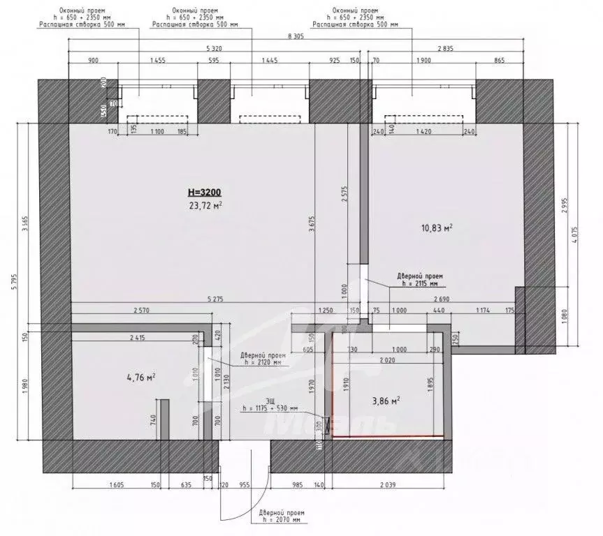2-к кв. Москва 1-я Тверская-Ямская ул., 25С2 (41.6 м) - Фото 2