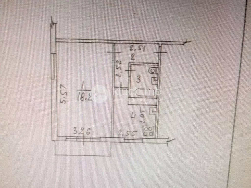 1-к кв. Татарстан, Казань просп. Ибрагимова, 51 (31.3 м) - Фото 2