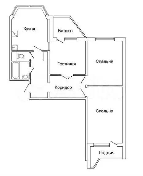 3-к. квартира, 83,4 м, 15/17 эт. - Фото 0