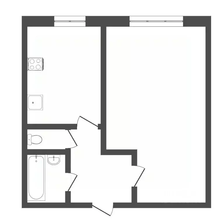 1-к кв. Тюменская область, Тюмень 6-й мкр, ул. Валерии Гнаровской, 10 ... - Фото 1