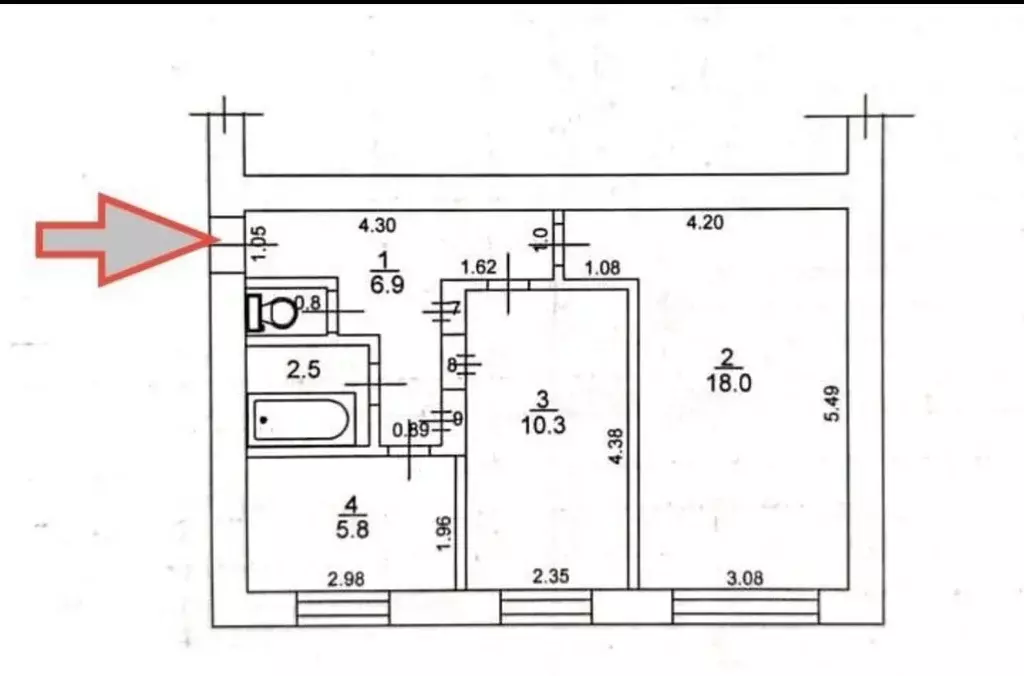 2-к кв. Волгоградская область, Иловлинский район, с. Лог ул. ... - Фото 1