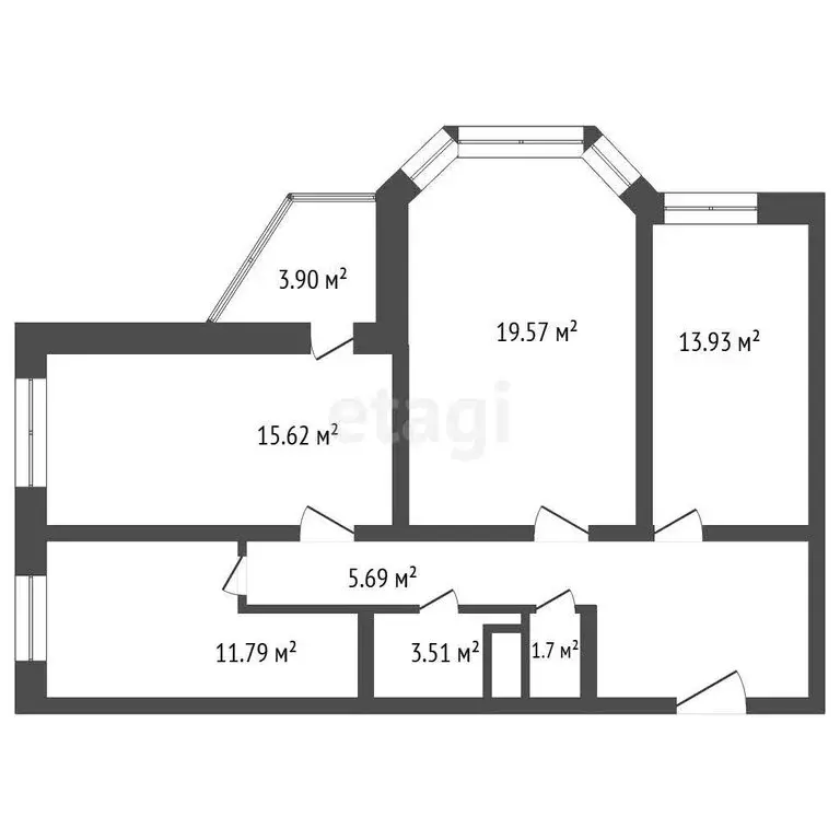 3-комнатная квартира: Воронеж, Острогожская улица, 168Р (79.7 м) - Фото 1