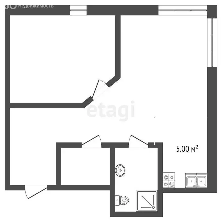 1-комнатная квартира: Севастополь, улица Адмирала Фадеева, 48 (34 м) - Фото 0