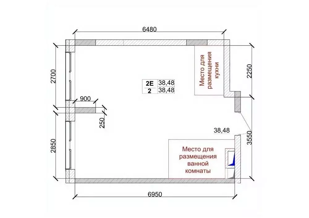 2-к кв. Кемеровская область, Кемерово ул. Дружбы, 9 (38.48 м) - Фото 0