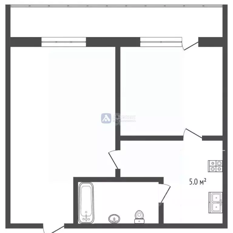 2-к кв. Тюменская область, Тюмень ул. Бабарынка, 20а (30.6 м) - Фото 2