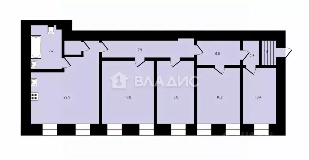 4-к кв. Санкт-Петербург Загородный просп., 21-23 (106.8 м) - Фото 1