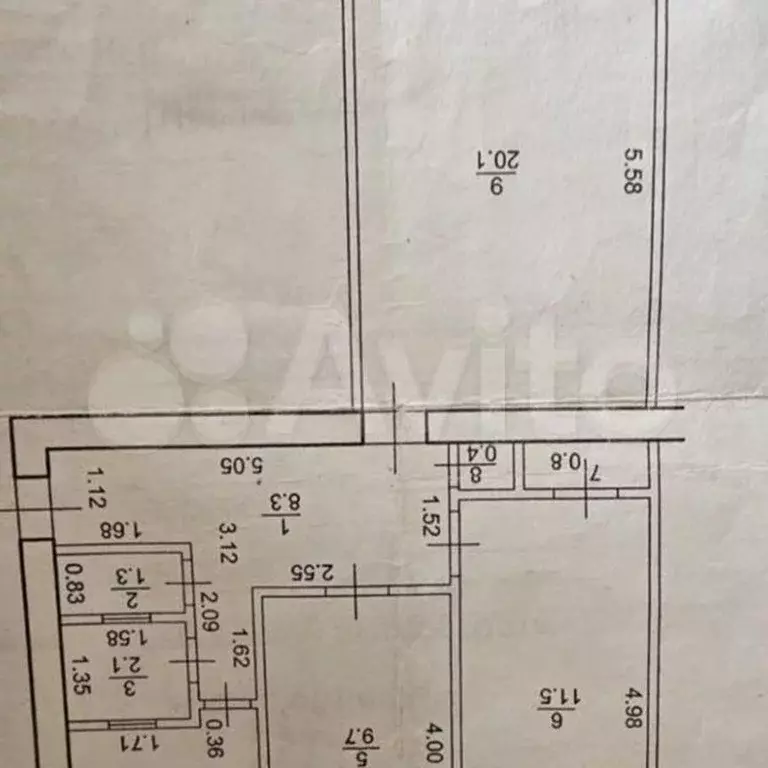 3-к. квартира, 60 м, 4/5 эт. - Фото 0