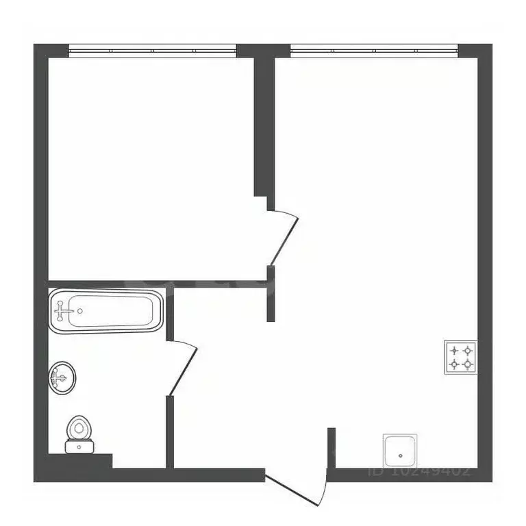 2-к кв. Башкортостан, Уфа ул. Художника Позднова, 13 (37.5 м) - Фото 2