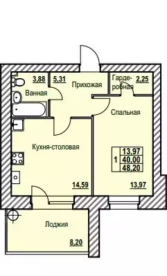 1-к кв. Ярославская область, Ярославль Северный жилрайон, 9-й мкр,  ... - Фото 0