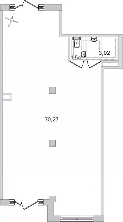 Помещение свободного назначения в Санкт-Петербург, Санкт-Петербург, ... - Фото 1