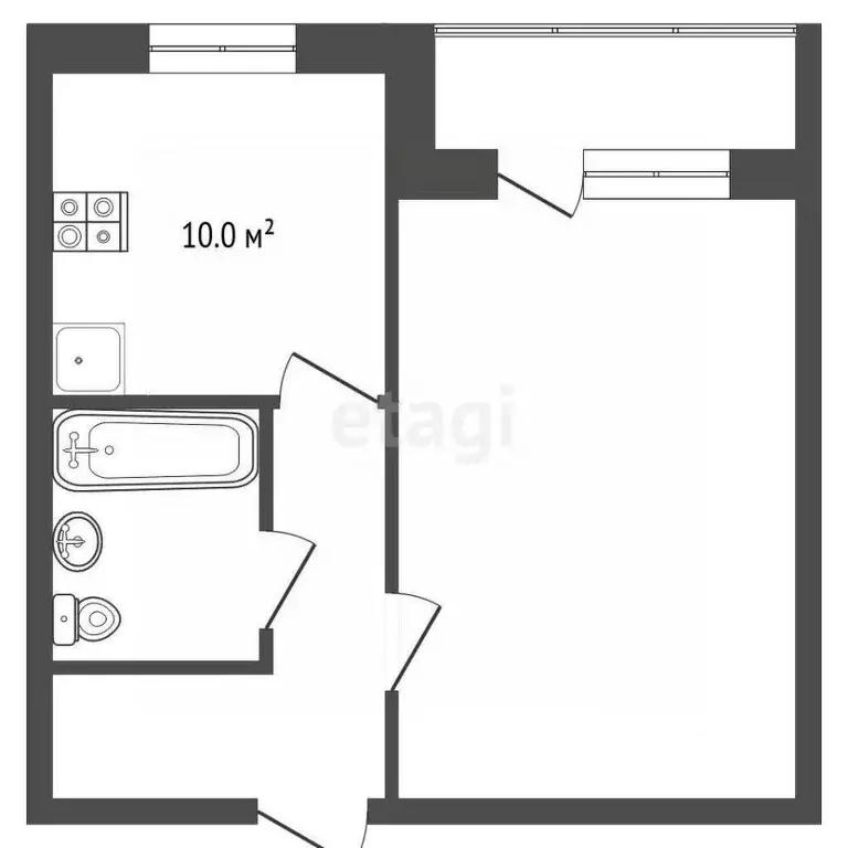 1-к кв. Московская область, Бронницы Егорьевская ул., 3 (41.0 м) - Фото 1