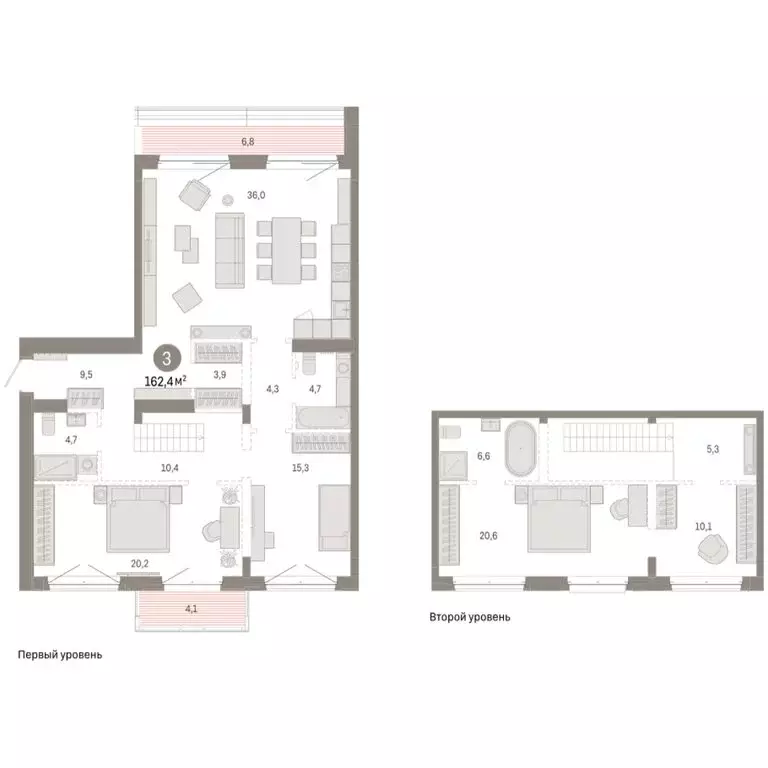 3-комнатная квартира: Тюмень, жилой комплекс На Минской (162.36 м) - Фото 1