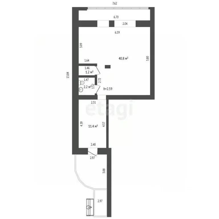 Офис в Башкортостан, Стерлитамак Коммунистическая ул., 38 (52 м) - Фото 1