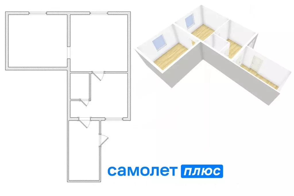 2-комнатная квартира: Кемерово, Масальская улица, 1 (38.7 м) - Фото 1