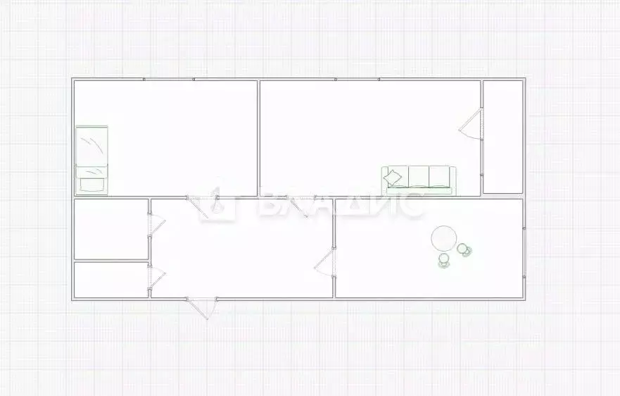 2-к кв. Пензенская область, Пензенский район, Засечный сельсовет, с. ... - Фото 2
