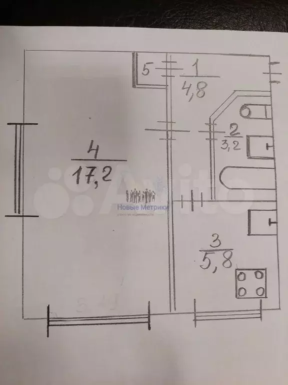 1-к. квартира, 31 м, 5/5 эт. - Фото 0