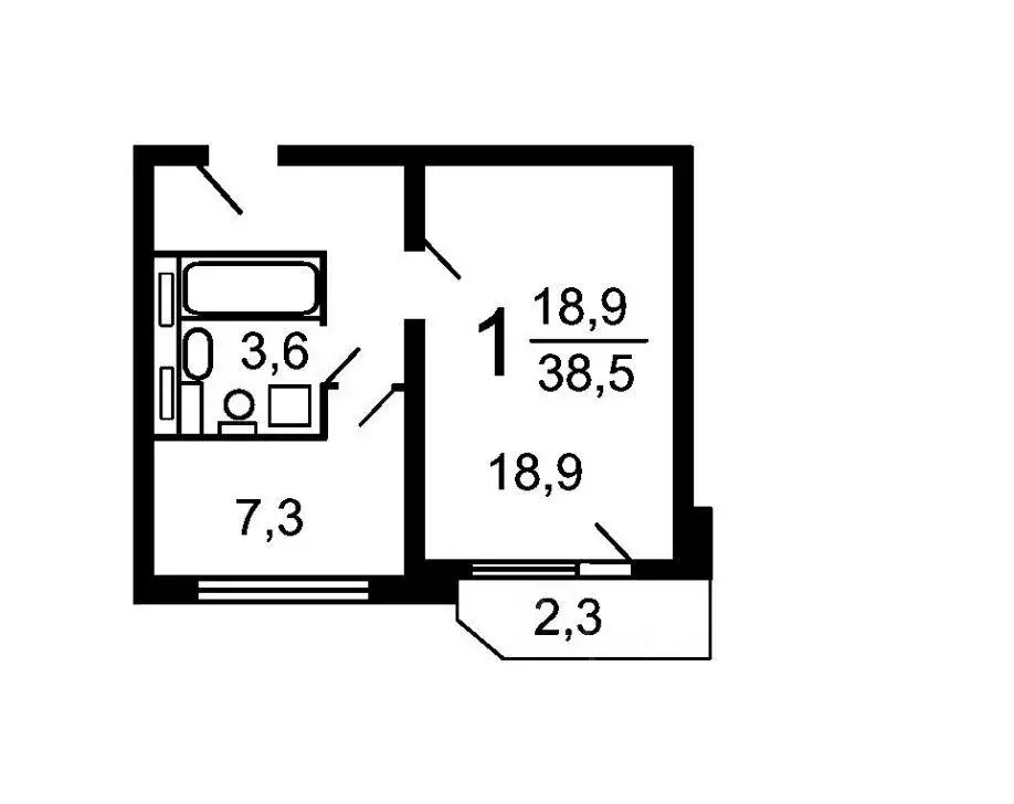 1-комнатная квартира: Москва, Клинская улица, 10к1 (45 м) - Фото 0