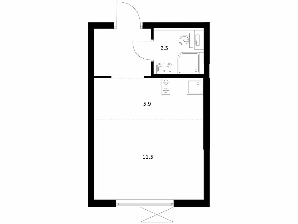 Квартира-студия: Котельники, микрорайон Белая Дача, 30 (23.5 м) - Фото 1