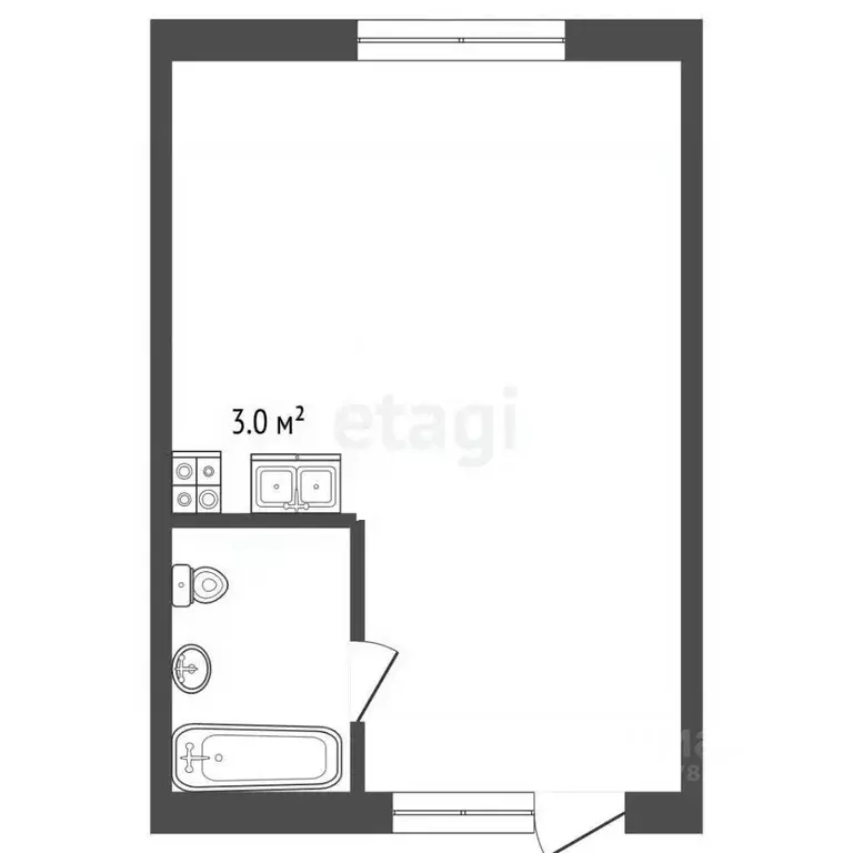 Студия Крым, Ялта ул. Кирова, 41А (14.3 м) - Фото 2