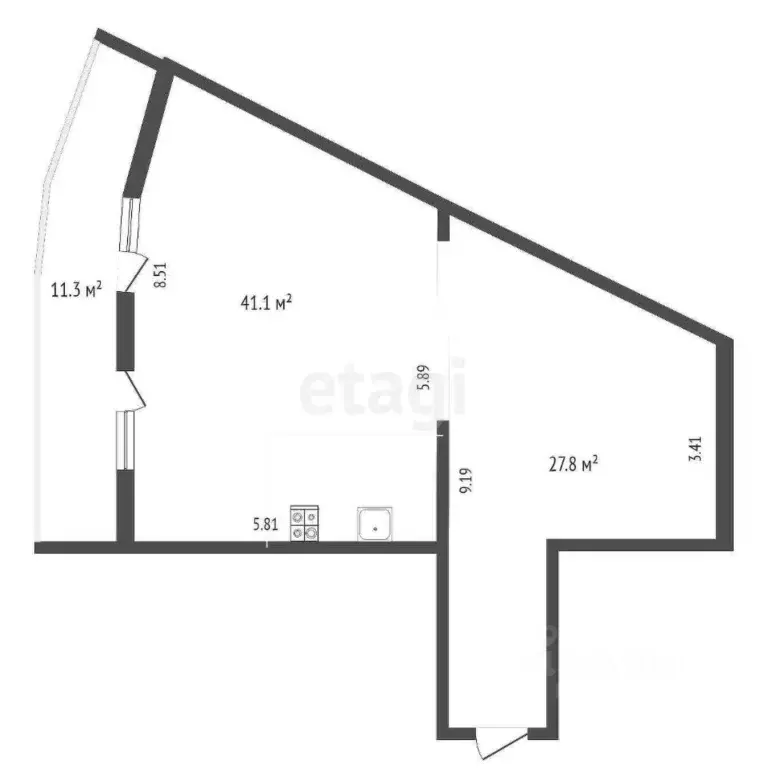 1-к кв. Крым, Ялта ул. Блюхера, 19 (68.9 м) - Фото 1