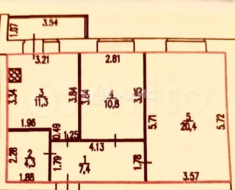 2-к. квартира, 56 м, 8/10 эт. - Фото 0