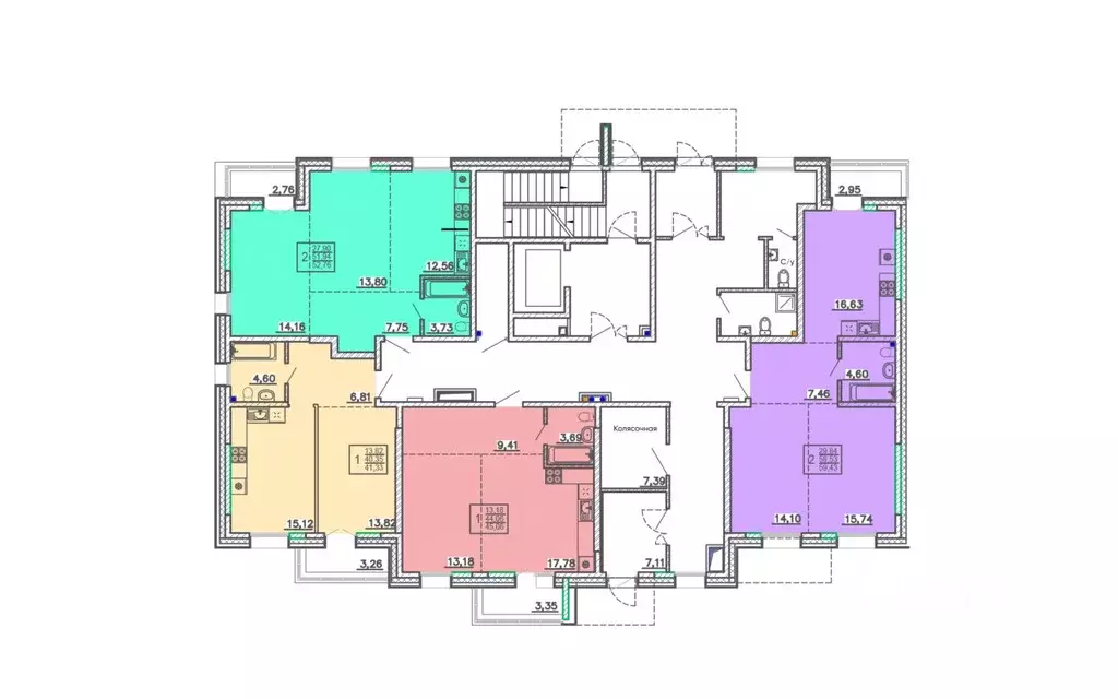 Свободной планировки кв. Бурятия, Улан-Удэ Энергетик мкр,  (52.76 м) - Фото 1