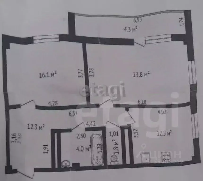 2-к кв. Забайкальский край, Чита ул. Шилова, 29 (70.5 м) - Фото 2