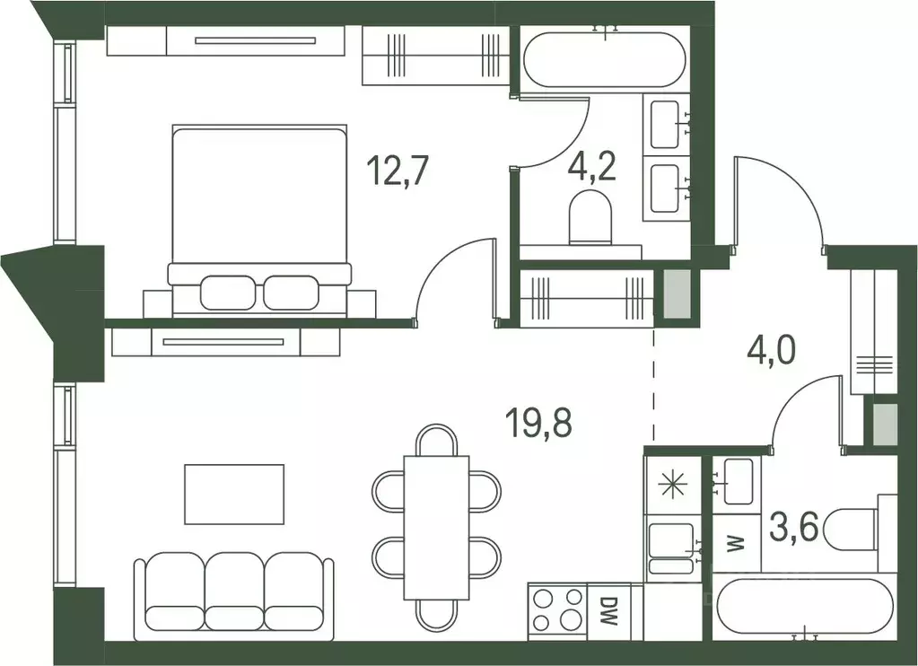 1-к кв. Москва проезд 4-й Красногорский, 3 (44.3 м) - Фото 0