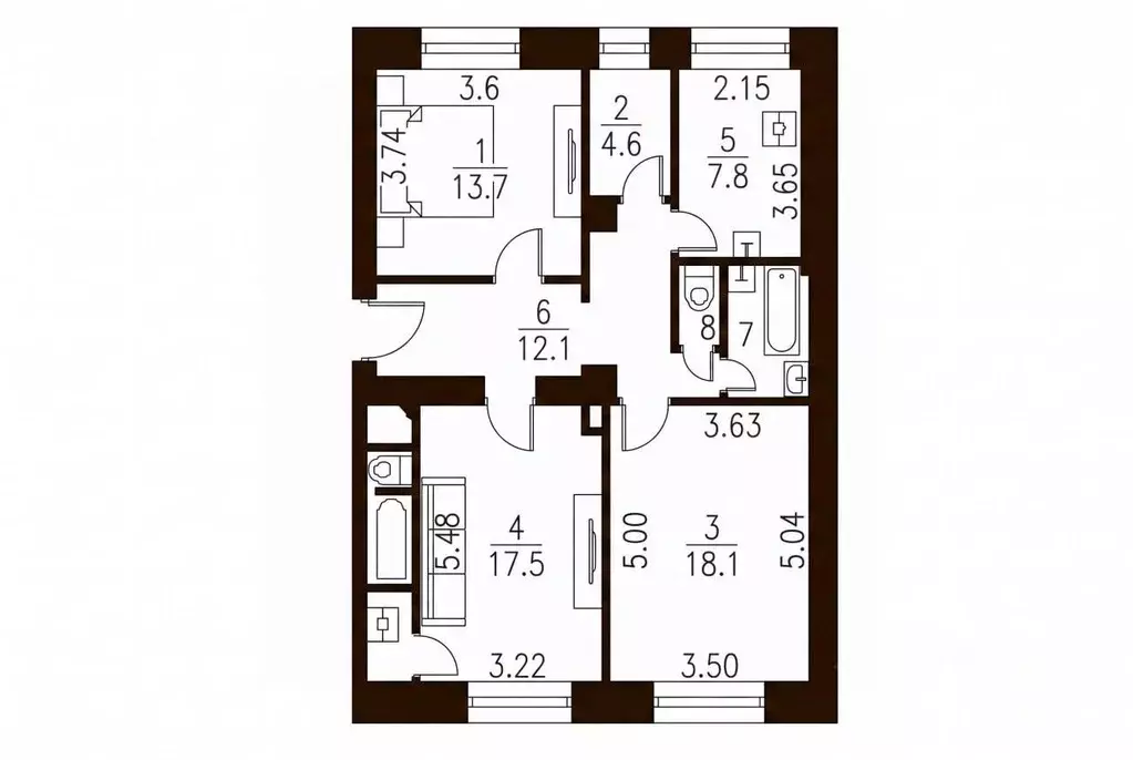 Комната Москва Ленинградское ш., 19 (18.0 м) - Фото 2