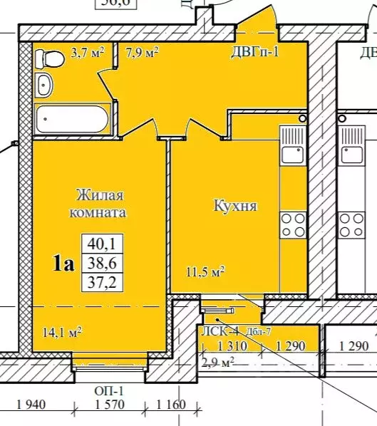 1-к кв. Тамбовская область, Тамбов городской округ, с. Бокино пер. ... - Фото 2